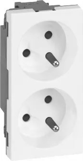 S500 dupla aljzat földeléssel 2x230V~ 16A, jelzőfény nélkül, csavaros,