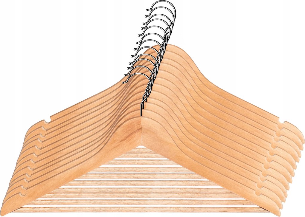 Ruhaakasztó Kabátok Fa Akasztók Loft Ruházat Szekrény 12 db