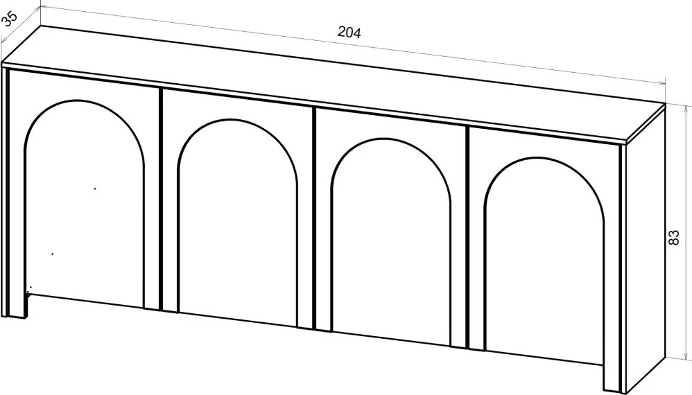 ARCO AR03 KOMODA 4D CZARNY/CZARNY 5W