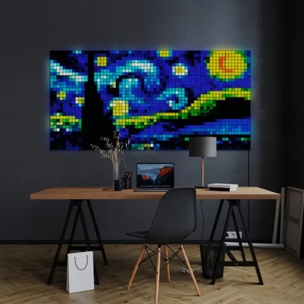 Twinkly TWQ064STW-07-BEU - KÉSZLET 6xLED RGB Panel SQUARES 64xLED 16x16 cm Wi-Fi