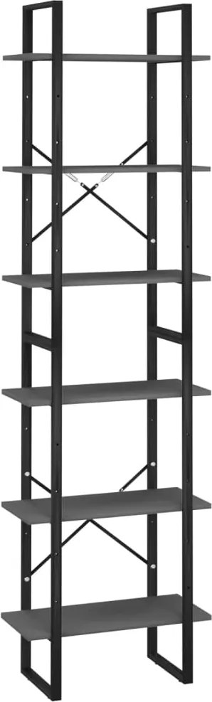 vidaXL 2 db szürke forgácslap tárolópolc 60 x 30 x 210 cm