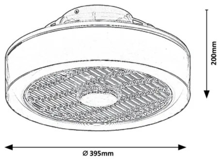 Rabalux - LED dimmelhető mennyezeti lámpa ventilátorral LED/30W/230V + DO