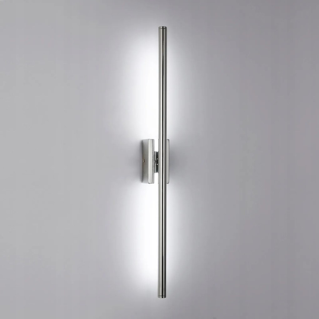 Lampa Scienna Chrom Kinkiet Led Loft Nowoczesna Do Salonu Korytarz 8W 6500K