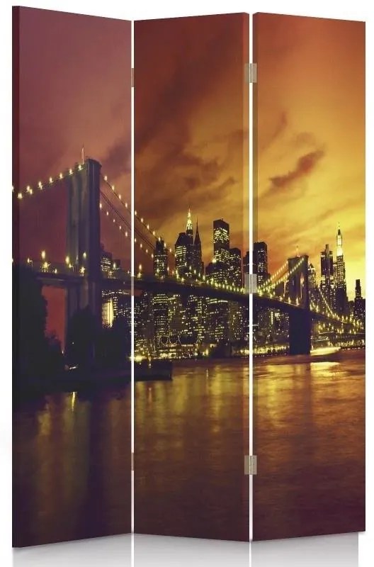 Gario Paraván Brooklyn híd és Manhattan naplementében Méret: 110 x 170 cm, Kivitelezés: Klasszikus paraván