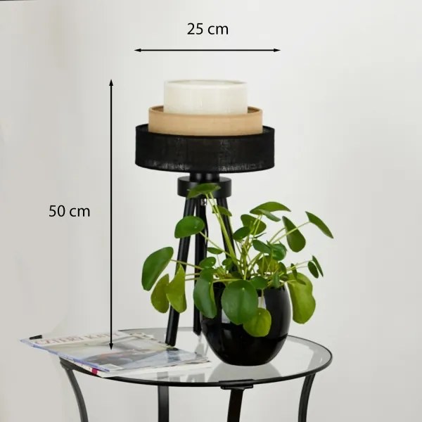 Brilagi - ASPEN LUNETA asztali lámpa 1xE27/15W/230V fekete/beige/krém