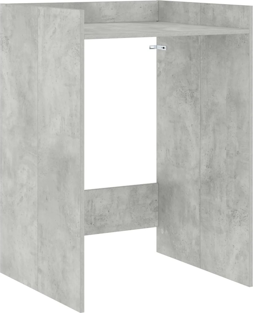 vidaXL Mosógép Szekrény tárolóval Beton 67,5 x 62 x 97 cm Faanyag