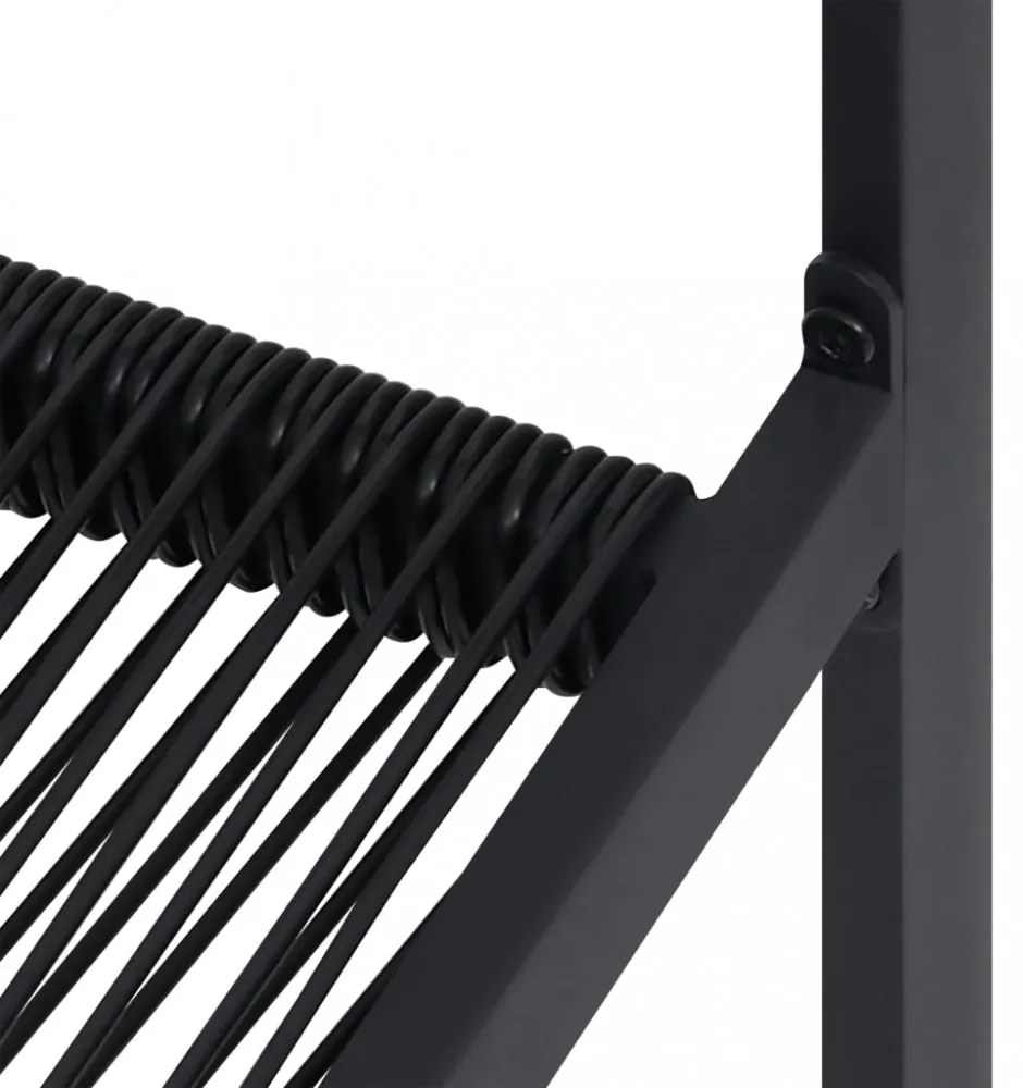 4 db fekete PVC rattan kerti szék