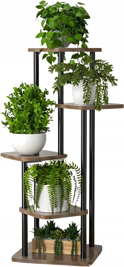 Virágágyás Állvány Fém Álló Loft Növény Könyvespolc 106 CM