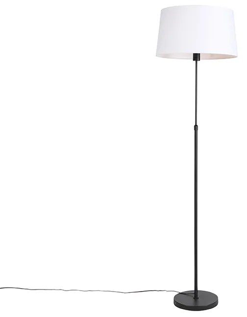 Állólámpa fekete fehér vászonbúrával, 45 cm állítható - Parte