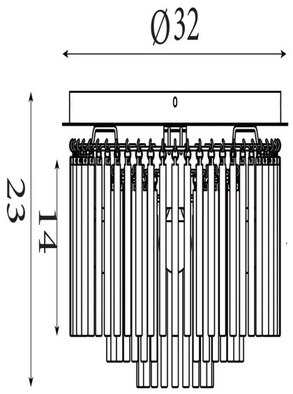 Searchlight 55620-320CP - Mennyezeti lámpatest SWIZZLE 5xE14/60W/230V, átmérő 32 cm, arany