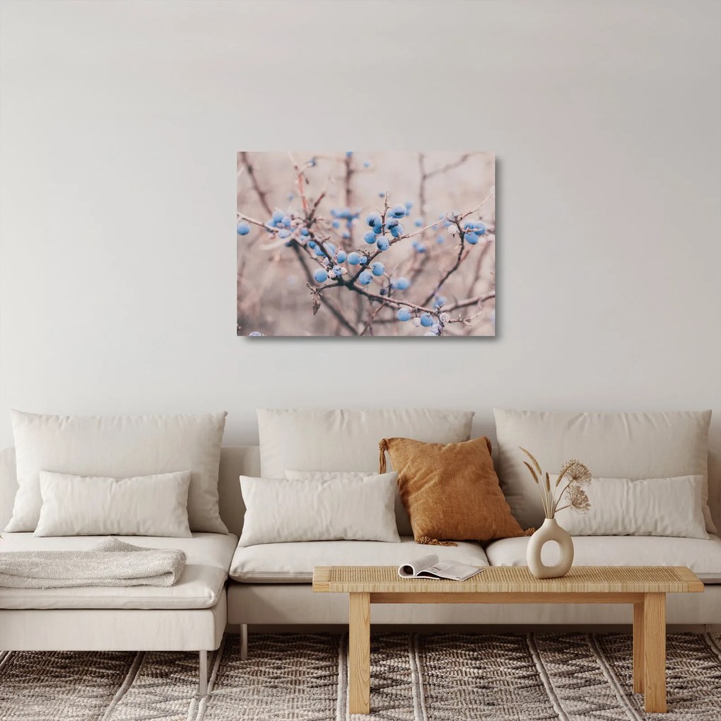 Bogyók egy bokor képe (üvegen) (70x50 cm)