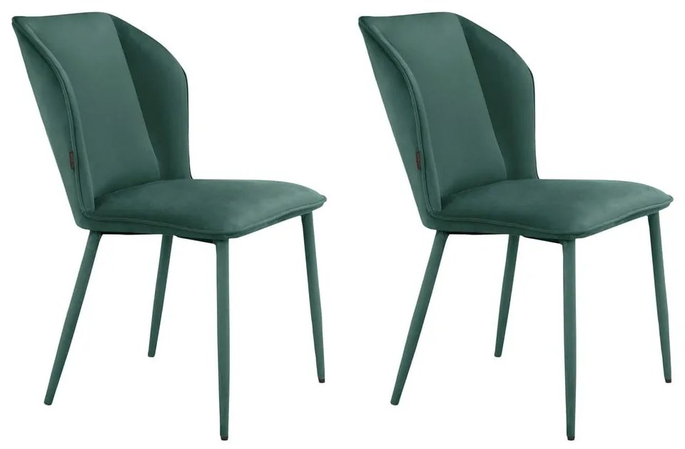 Zöld bársony étkezőszék szett 2 db-os Wilma – Støraa