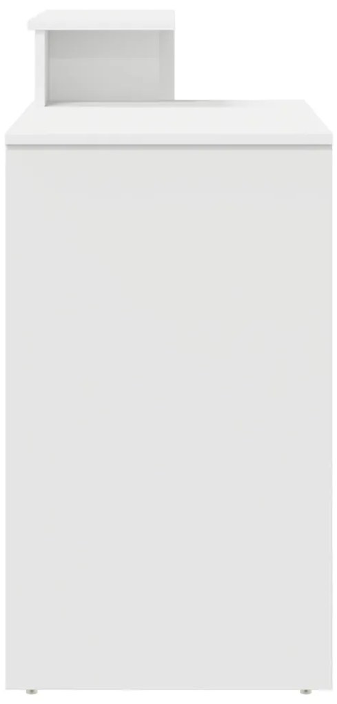 Íróasztal tárolóval Fehér 120.5x44x88.5 cm MDF