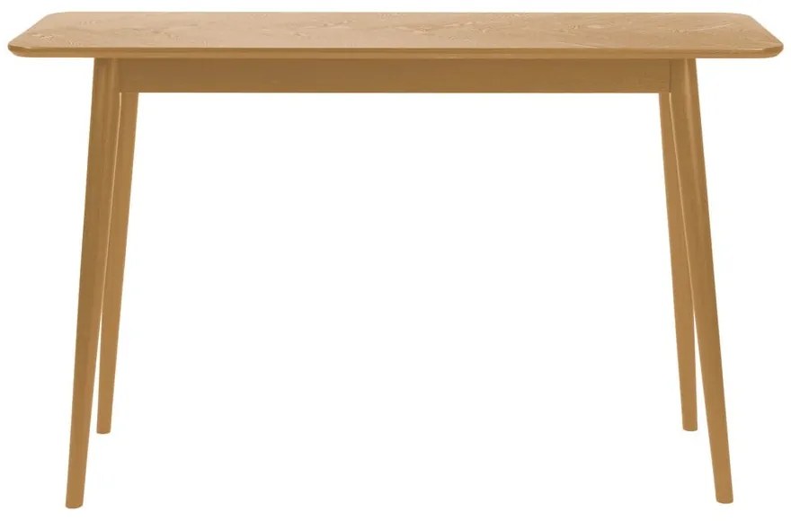 Natúr színű konzolasztal tölgyfa dekoros asztallappal 40x120 cm Fabio – White Label