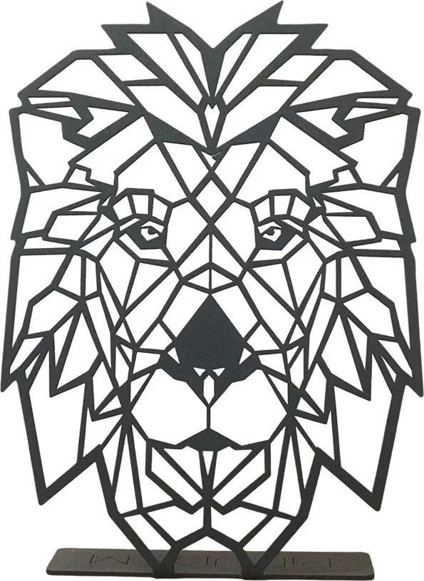 Aslan fém fali dekoráció, 20×30 cm