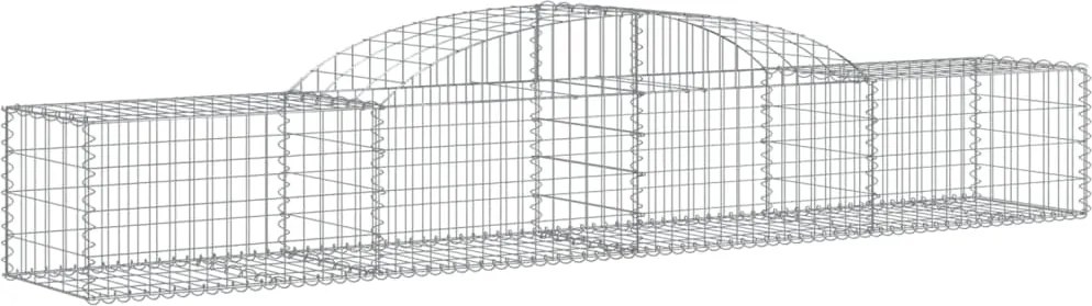 vidaXL íves horganyzott vas gabion kosár 300 x 50 x 40/60 cm