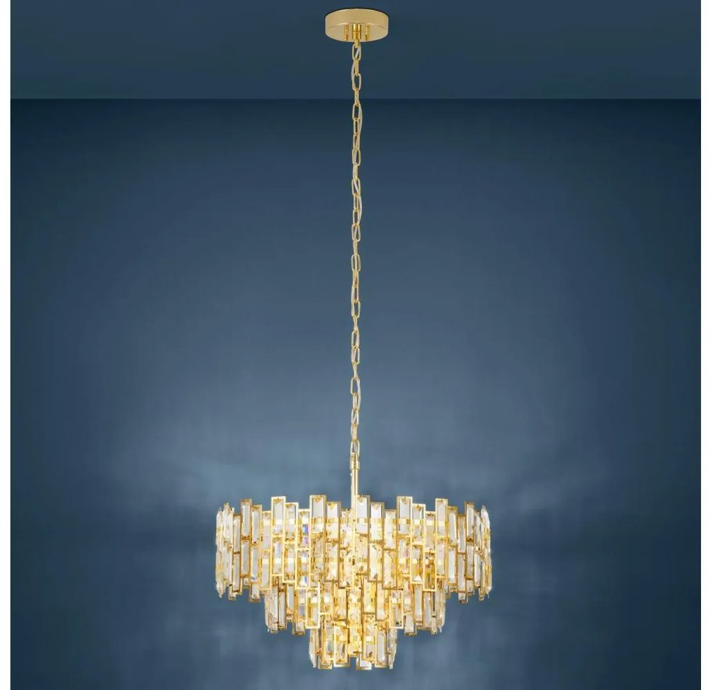 Eglo 39613 - Csillár láncon CALMEILLES 10xE14/25W/230V á. 63 cm