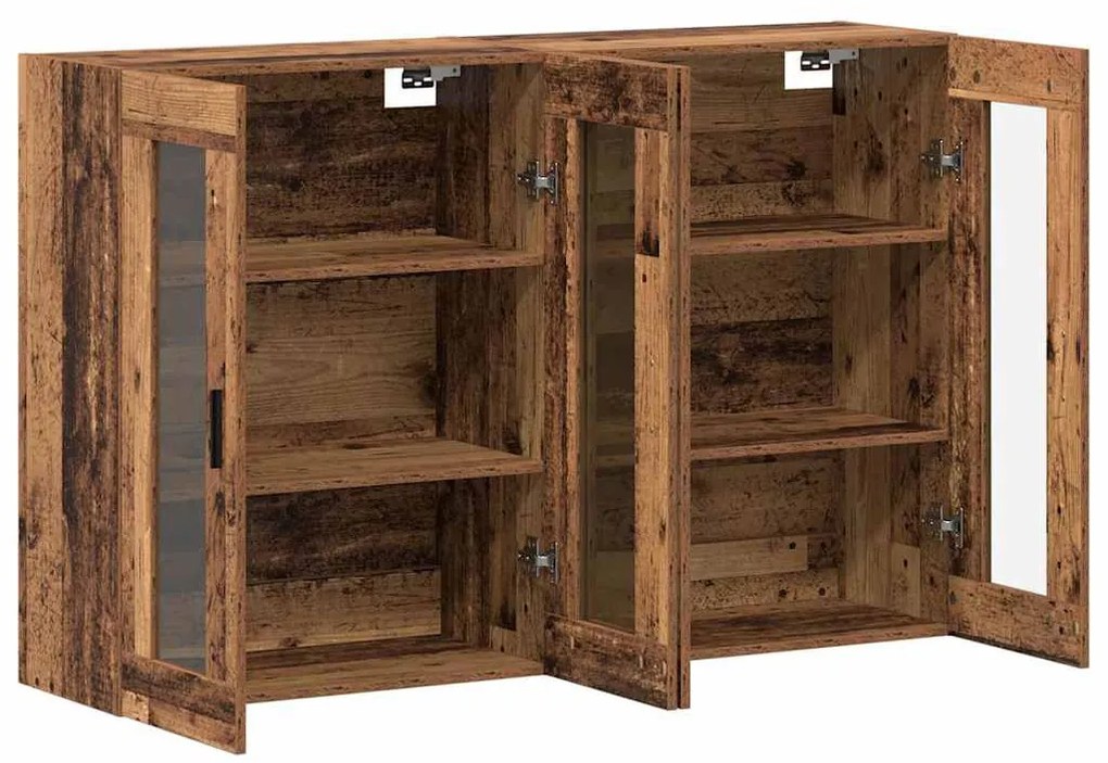 Fali Szekrények 2 pcs Régi fa 69.5 x 34 x 90 cm
