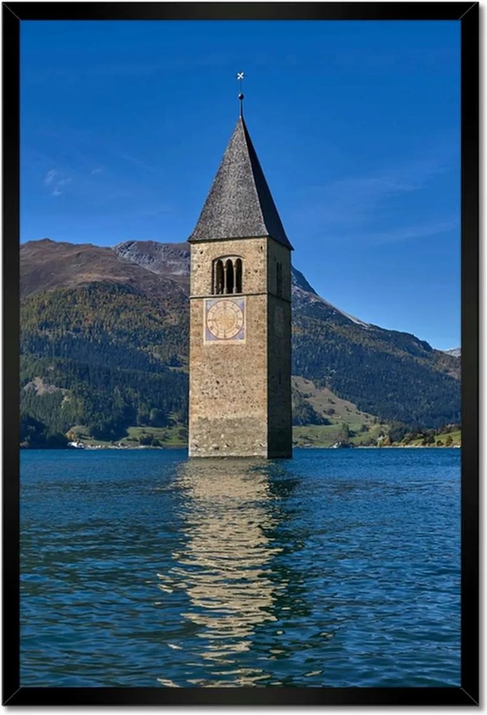 Poszterek keretben 40x60 Elsüllyedt templomtorony