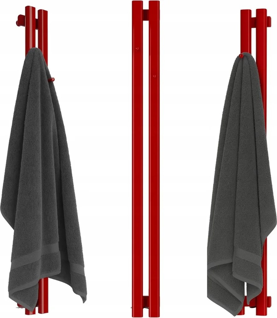 Dekorációs Radiátor FÜGGŐLEGES-2 Akasztókkal 1600/130 Piros