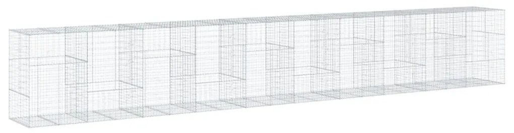 horganyzott vas gabion kosár fedéllel 1000 x 100 x 150 cm