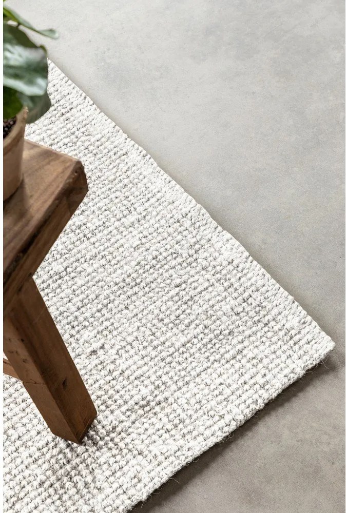 Világosszürke kétoldalas-kézi szövésű juta futószőnyeg 80x200 cm Bouclé Jaipur – Hanse Home