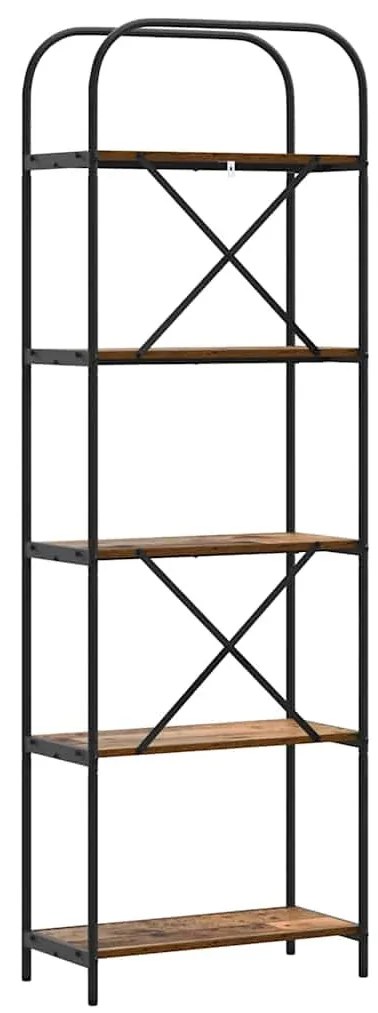 Könyvespolc Régi fa 60 x 30 x 183 cm Faanyag