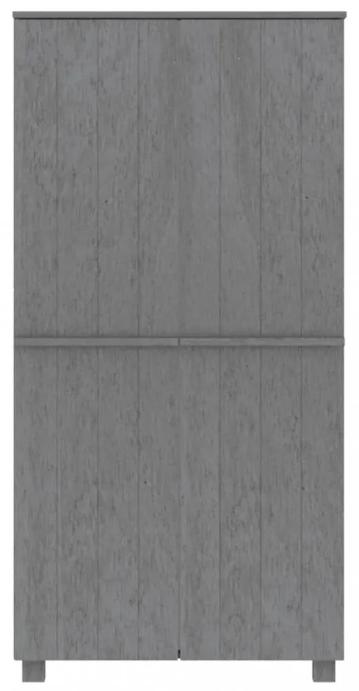 HAMAR sötétszürke tömör fenyőfa gardrób 89 x 50 x 180 cm