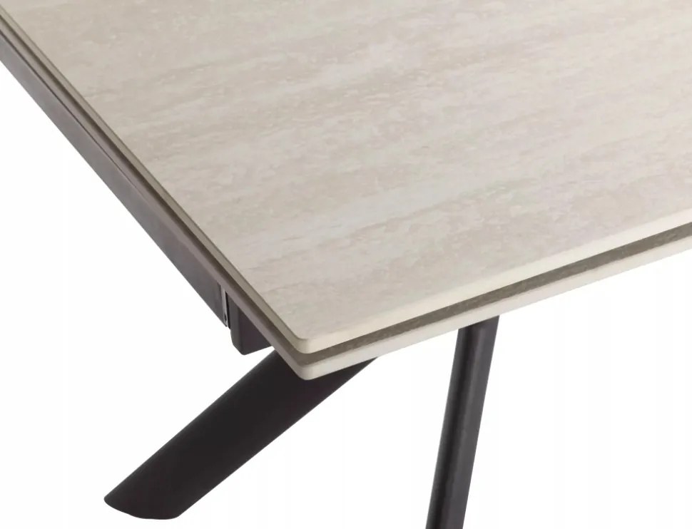 Norton bővíthető étkezőasztal bézs/fekete 160-240 cm