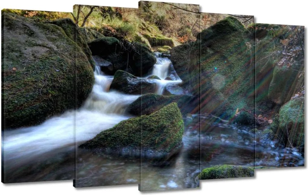 Festmények 100x60 Látvány Hegyi folyó