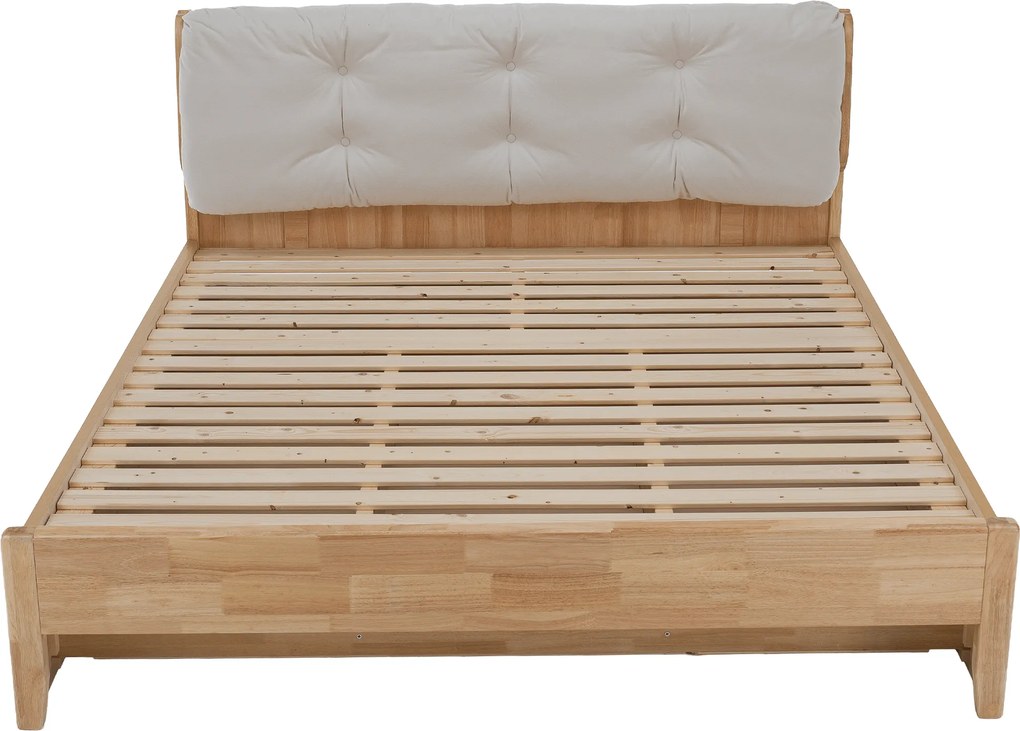 Franciaágy, 180x200, masszív fa, természetes, FLORENCIA