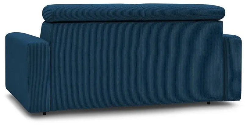Sötétkék kordbársony kinyitható kanapé 195 cm Monaco – Bobochic Paris
