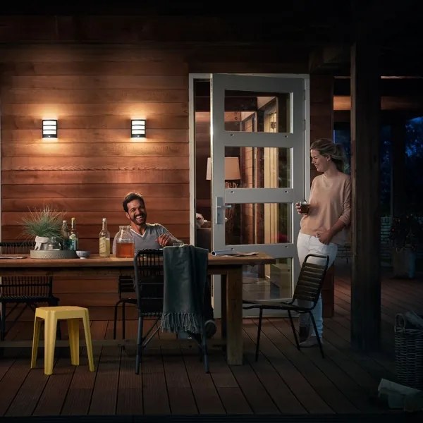 Philips-LED Kültéri fali lámpa érzékelővel PYTHON LED/6W/230V 2700K IP44