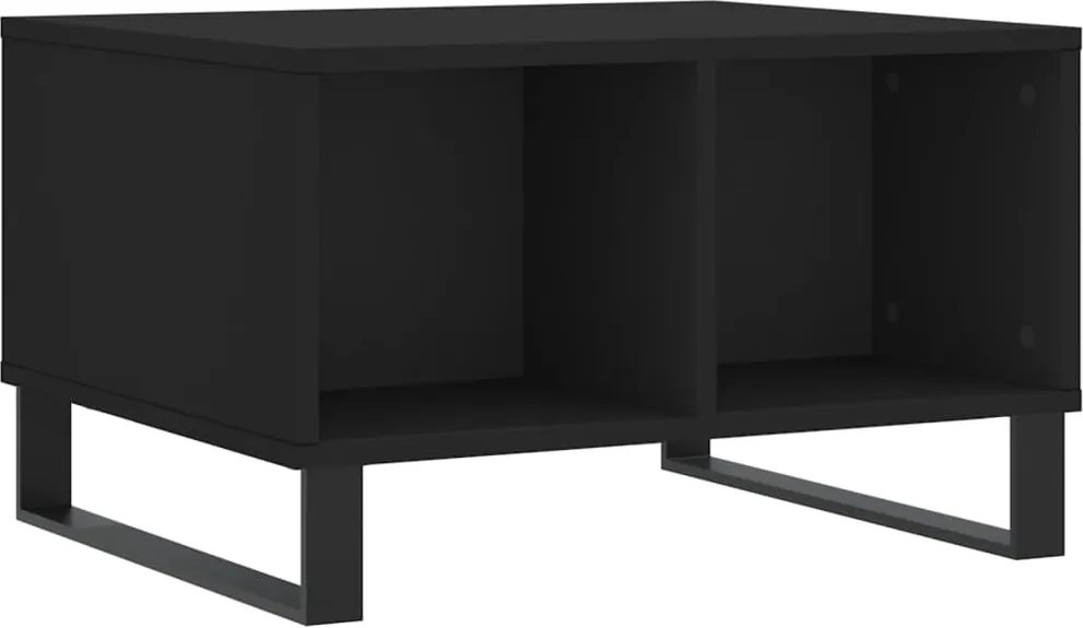 vidaXL fekete szerelt fa dohányzóasztal 60x50x36,5 cm