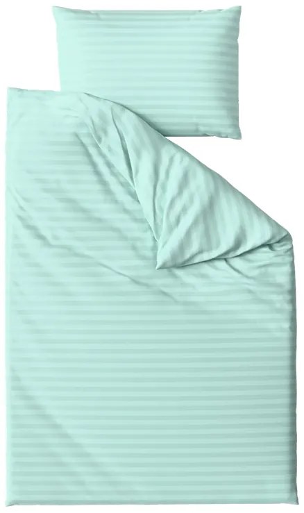 JASMINE mikroszálas szállodai ágyneműhuzat, mentol – 2 cm-es csíkos, szállodai zsebes Ágyneműhuzat mérete: 2 db 70 x 90 cm | 200 x 220 cm