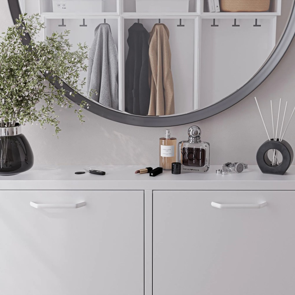 SHIRLEY fém cipősszekrény, 960 x 900 x 170 mm, fehér