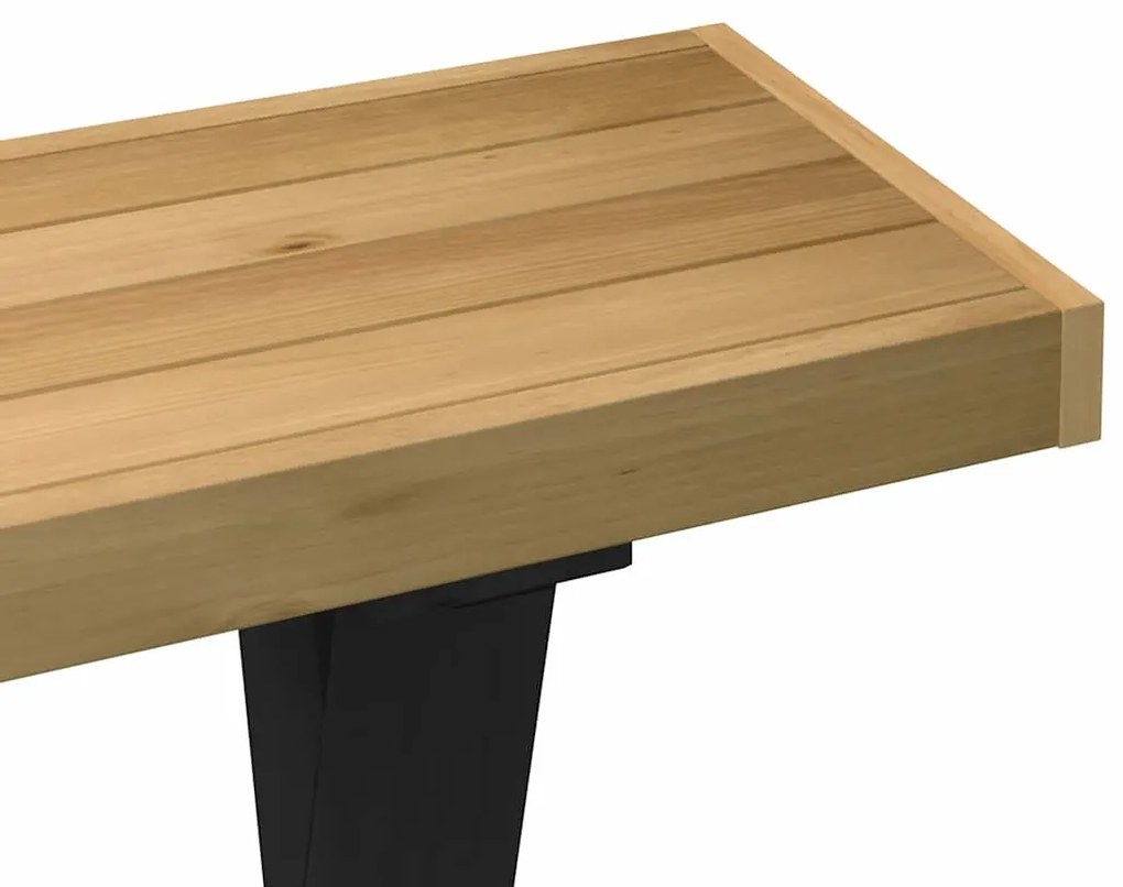 konzolasztal NOAIN X alakú lábak 120x30x75 cm tömör fa fenyőfa