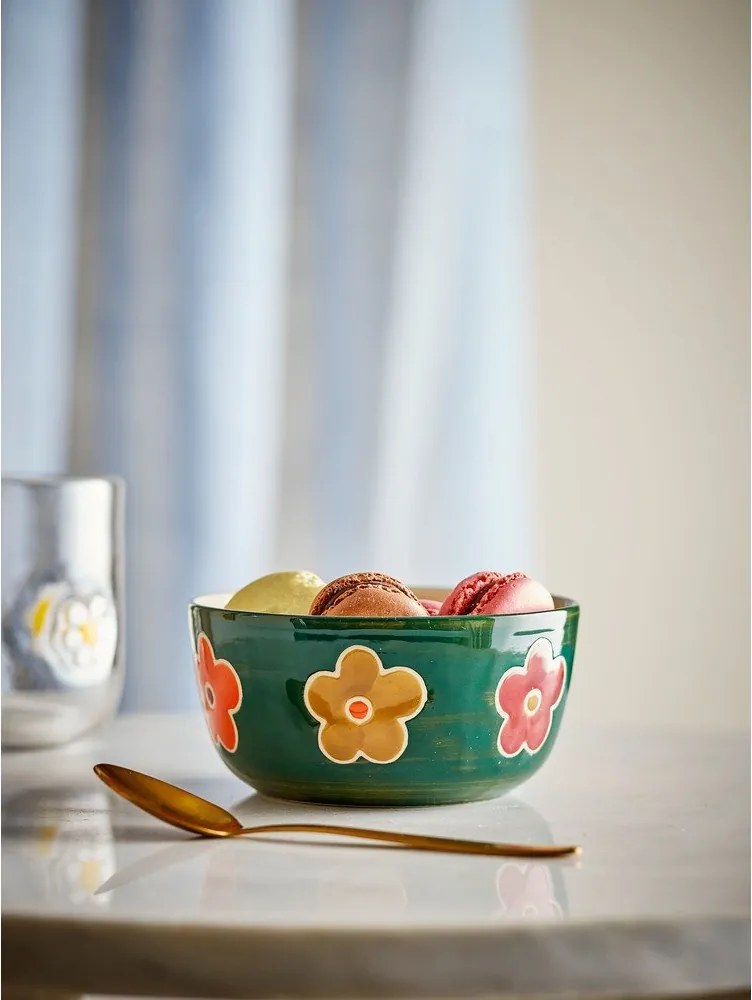 Sötétzöld kőedény gyerek tálka ø 12 cm Addy – Bloomingville Mini