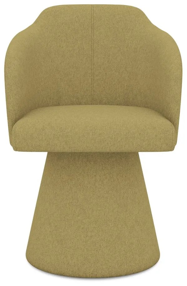 Mustársárga kárpitozott étkezőfotel Kanoa – Makamii