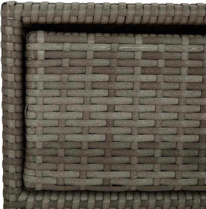 vidaXL szürke polyrattan kerti tárolószekrény 55 x 59 x 80 cm