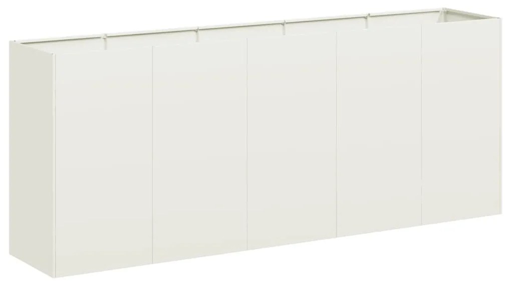 vidaXL ültetvény fehér 200x40x80 cm Hidegen hengerelt acélból