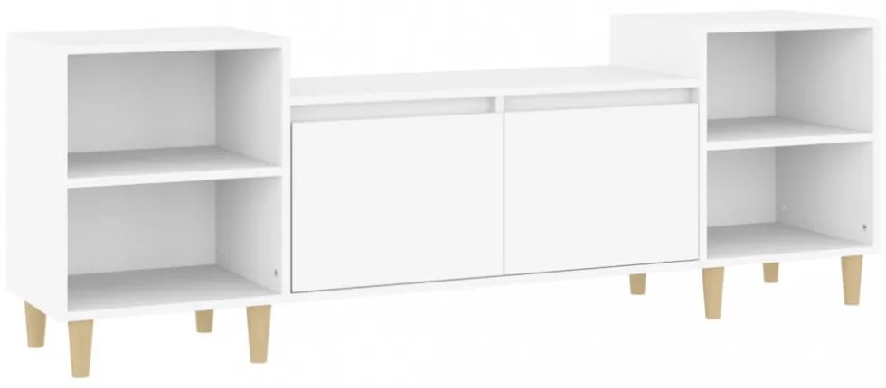 fehér szerelt fa TV-szekrény 160 x 35 x 55 cm