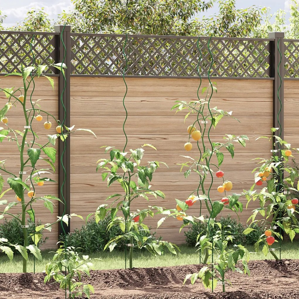 Spirál Növénytartók 50 db 170 cm Acél