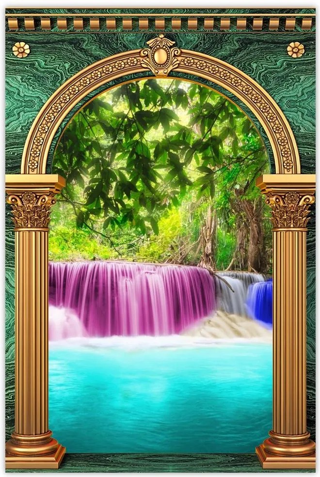 Poszterek 80x120 Színes vízesés