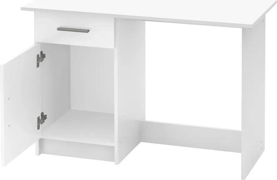 Univerzális PC asztal, fehér, SIRISS NEW