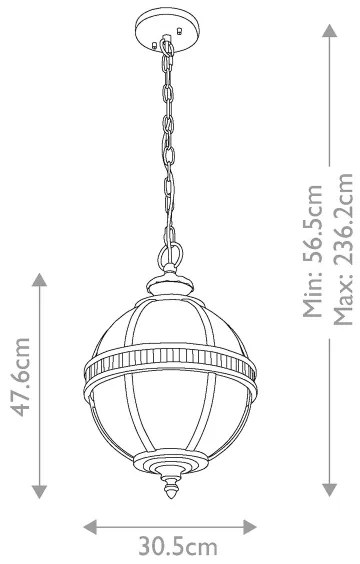 Kichler KL-HALLERON-8M kültéri láncos csillár HALLERON sorozat