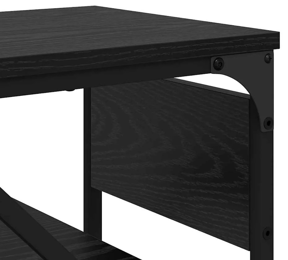 Konzolasztal Fekete tölgy 105x30x75cm Faanyag