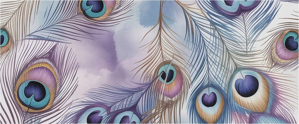 Flizelin fotótapéta Flizelin Design páva tollak 250x104 ragasztó