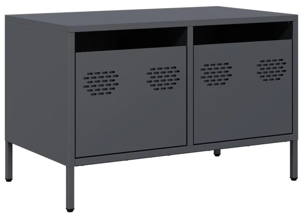 antracitszürke hidegen hengerelt acél TV-szekrény 68x39x43,5 cm