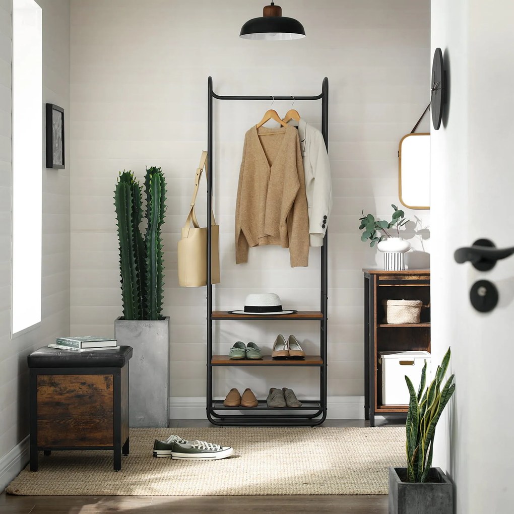 Előszobafal TAYLOR cipőtartóval 181x58 cm, rusztikus barna